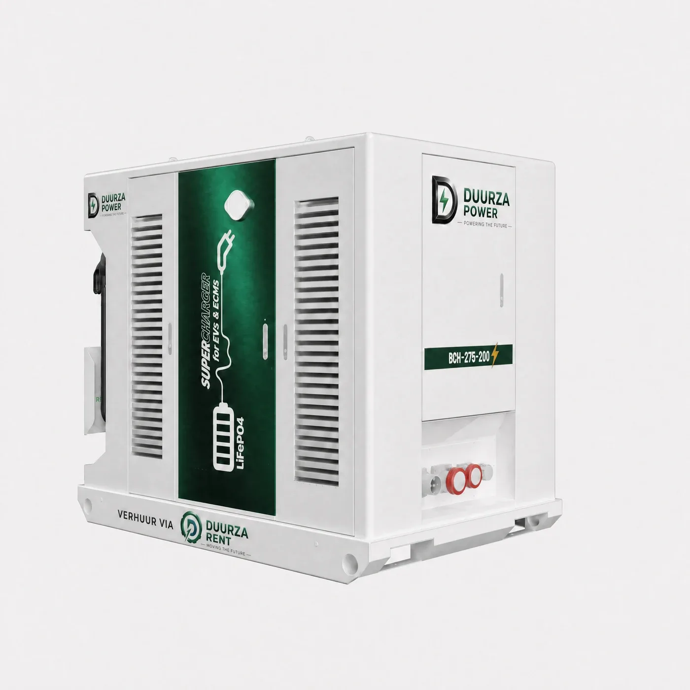 DuurzaPower mobiel accupakket BCH-275-200 - achteraanzicht met LiFePO4-aanduiding