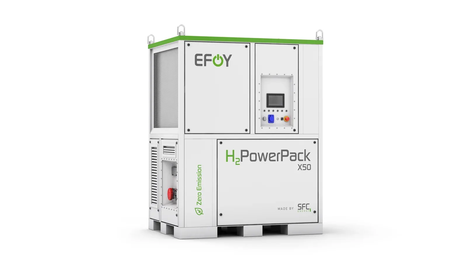 EFOY H₂PowerPack X50 waterstof-brandstofcelgenerator (officiële render)