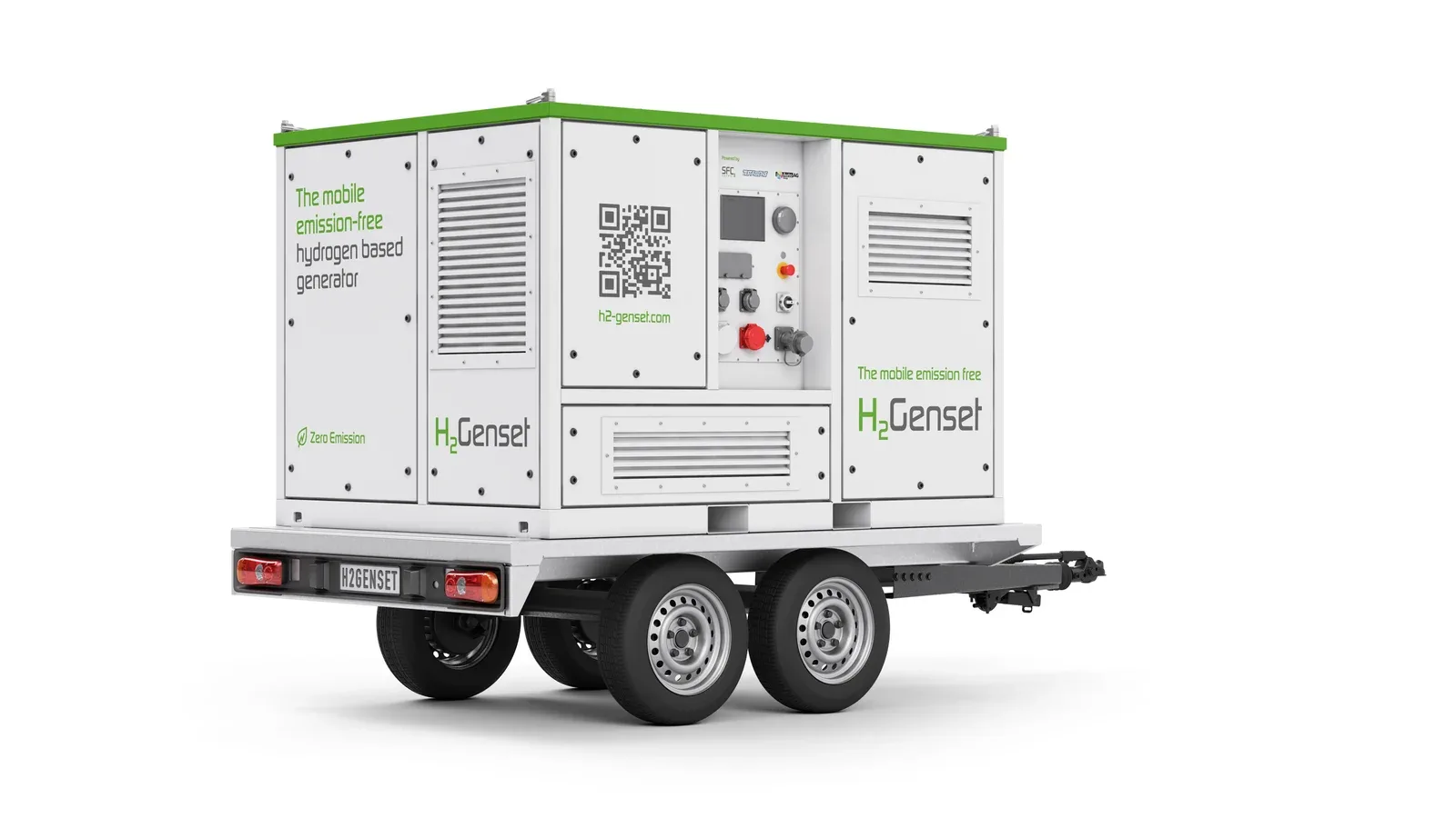 H₂Genset waterstof-generator - zijaanzicht met bedieningspaneel